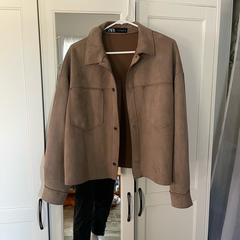 Zara Women's Brown Suede over shirt